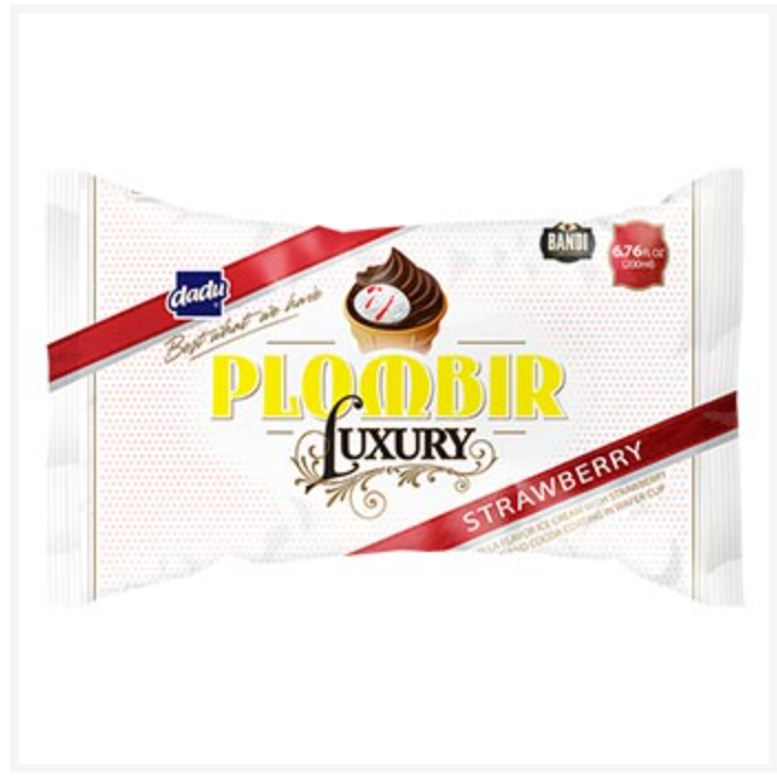 Dadu Plombir Luxury Ice Cream Strawberry 200ml