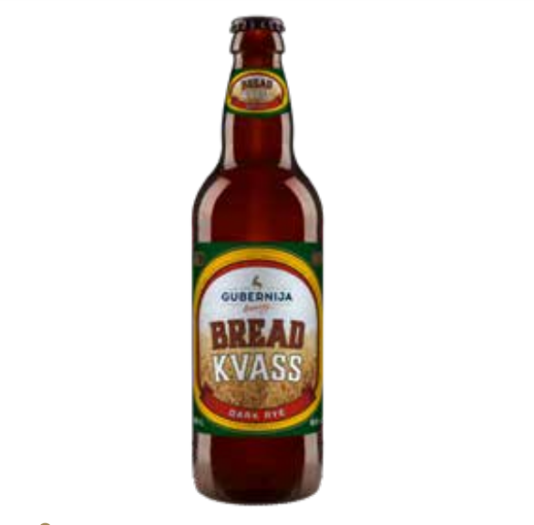 Gubernia Bread Kvass Carbonated Beverage Glass 0.5 L