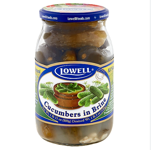 Lowell Cucumbers In Brine 880g