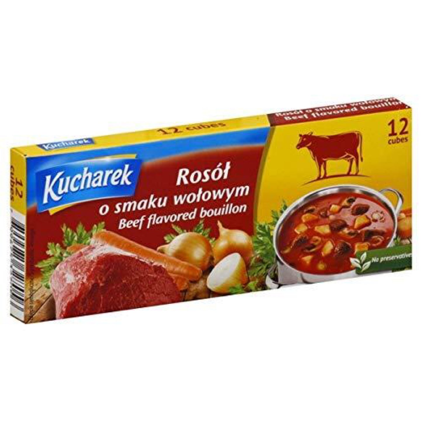 Kucharek Beef Flavored Vegetable Bouillon No Preservatives 120g