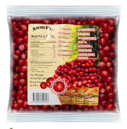 AmbeRye Frozen Cranberries 300g