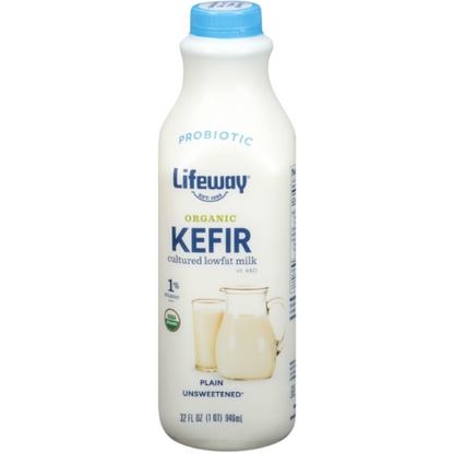 Lifeway Lowfat Milk Plain Kefir 1%, 32oz