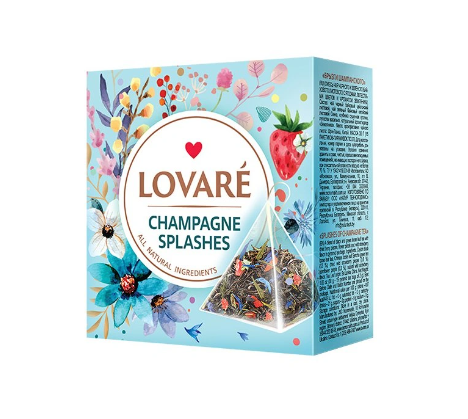 Lovare Black&Green Tea Champagne Splashes 15 Pyramids