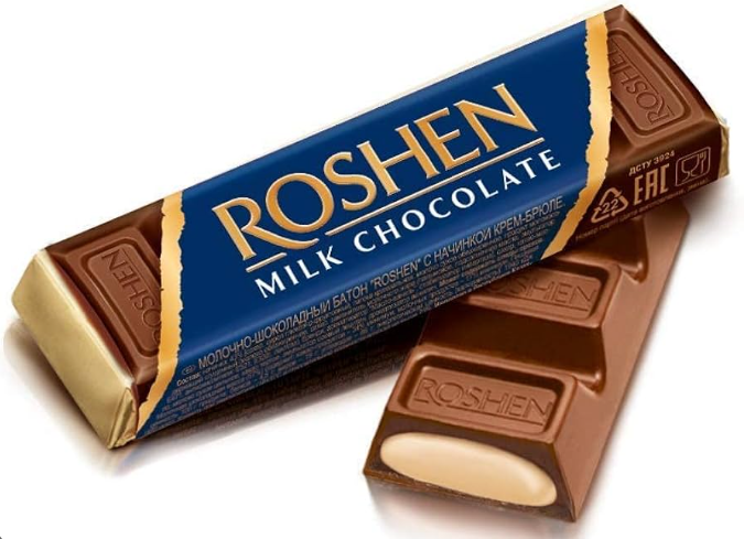 Roshen Milk Chocolate Bar W/ Cream Brulee 43g