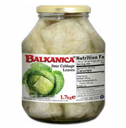 Balkanica Sour Cabbage Leaves 1.7kg