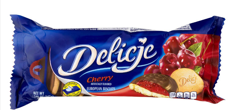 Delicje European Biscuit Cherry 147g